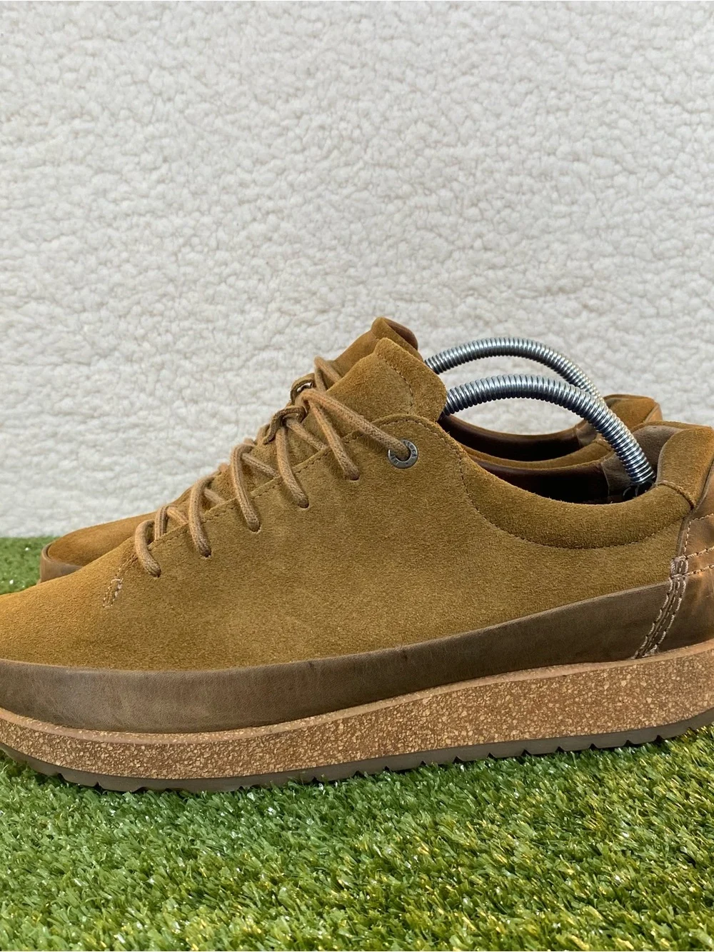 Birkenstock Honnef Low Sneakers Shoes Men's 44 / 11 Brown Tan Suede Cork Comfort
